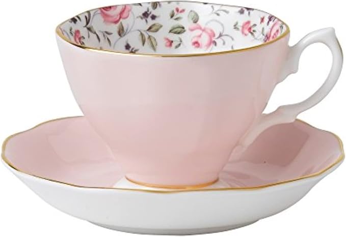 Royal Albert Rose Confetti Teacup & Saucer Set by RoyalAlbert