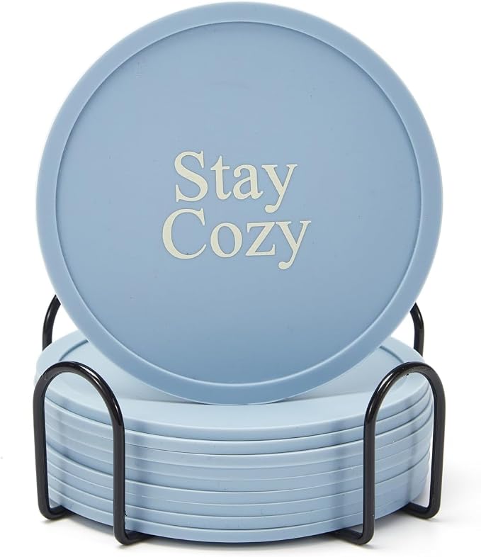 Silicone Coasters Set of 10, Premium Drink Coaster by HiramWare