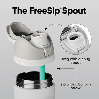Owala FreeSip Stainless Steel Water Bottle 40 oz Shy Marshmallow - Image 2