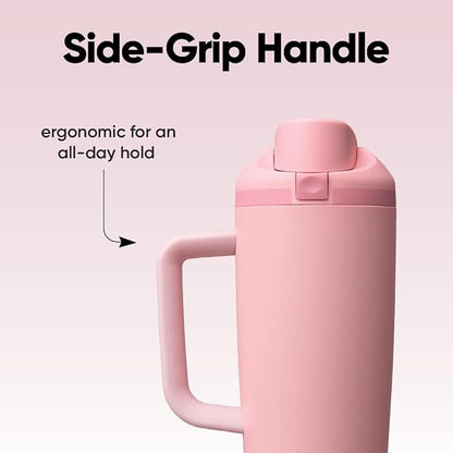 Owala FreeSip Tumbler Stainless Steel Water Bottle 30 oz Rose Quartz | - Image 5