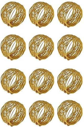 Golden Mash Napkin Rings Dining Table Napkin Holder, Classic Everyday Use - Image 3