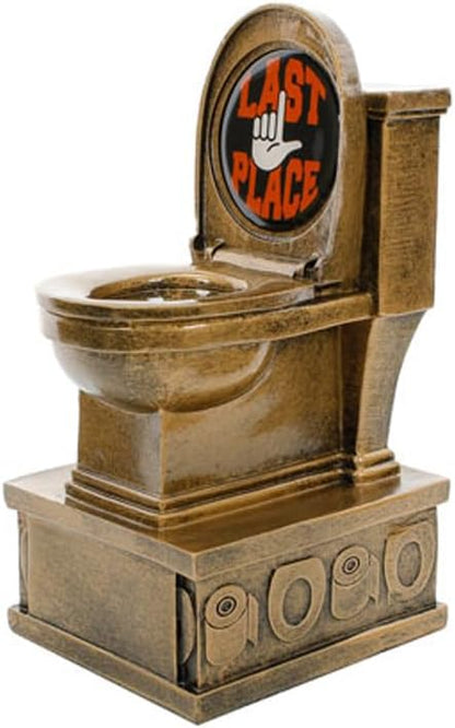 Decade Awards Action Pedestal Gold Toilet Bowl Trophy with Optional Inserts - Custom Engraved Plate On Request (7 Inch Tall)