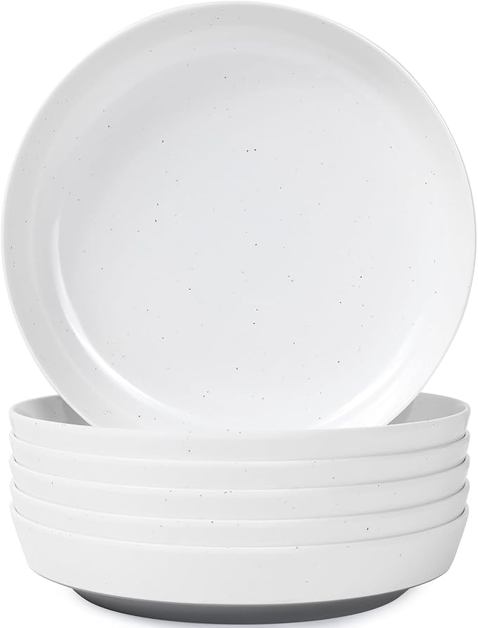 Webbylee 8.25" Melamine Pasta Bowls Set of 6-28oz Melamine Large Salad by Webbylee