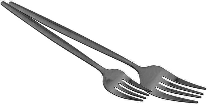 Shiny Black Silverware Set, JASHII 30-Piece Stainless Steel Satin Finish - Image 4