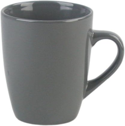 Coupe Stoneware Set of 4 Coffee Mugs, Dark Gray - Image 2