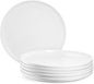 Jassceram 10.5 Inch White Dinner Plates Set of 6, Ceramic Round Plates for Kitchen or Restaurant, Salad Plates Modern Dish Set - Microwave, Oven and Dishwasher Safe, Scratch Resistant and Lead-free
