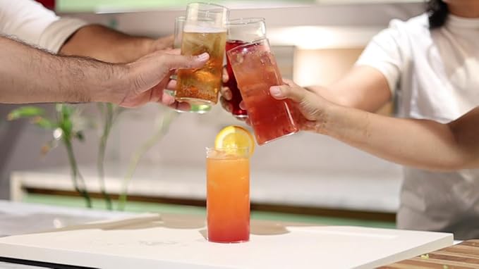 Highball Drinking Glasses Set of 8 | 15 oz Capacity | Thin And Light - Image 4