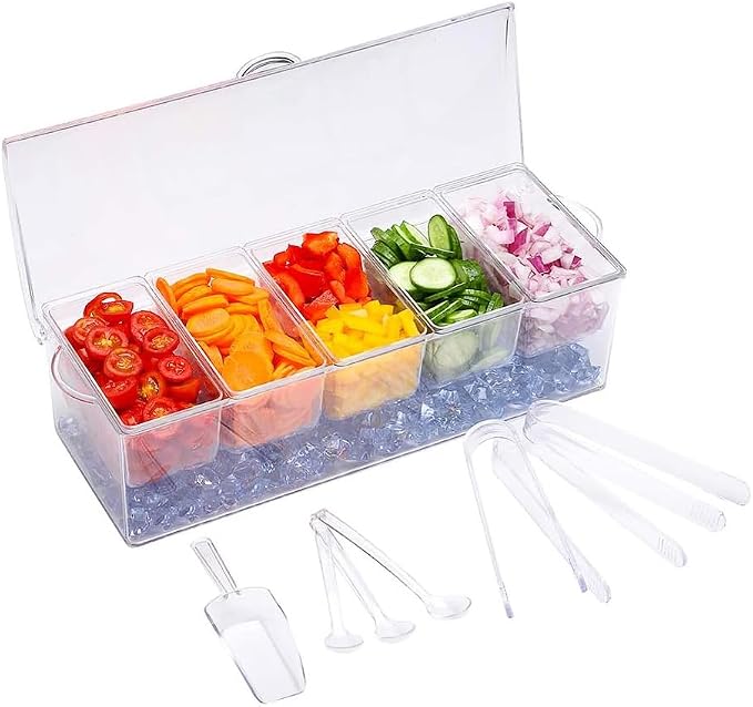 5-Grid Removable Condiment Tray by Unknown