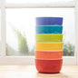 Set of 6 Small ColorPop Melamine Bowls, 4.5" 14.3 OZ, Bright and Versatile by bzyoo