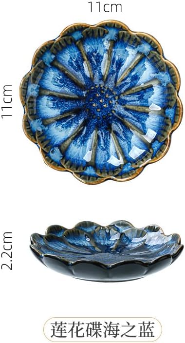 JAMEND CLXP Lotus Ring Holder Dish Small Indoor Ash Tray, Ceramic Dessert Plate - Image 3