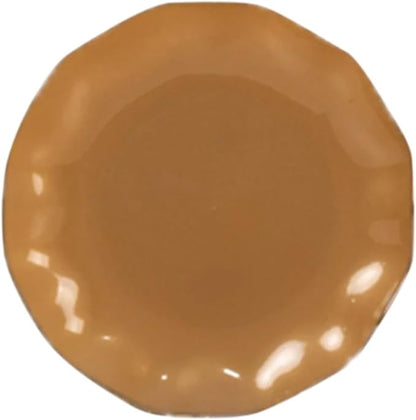 Efavormart 10 Pack | Gold 6" Round Plastic Dessert Salad Plates, Disposable - Image 7
