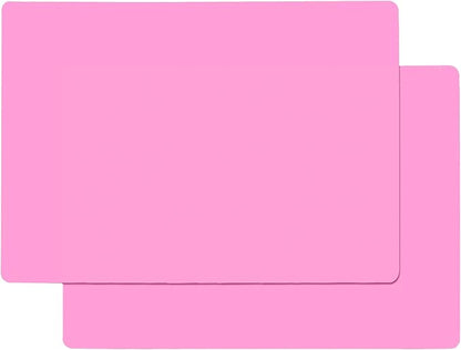 Gartful Extra Large Silicone Mats for Countertop, 28" by 20" Multipurpose Mat, Counter Table Protector, Desk Saver Pad, Placemat Nonstick Nonskid Heat-Resistant Pad, Pink, 2PCS