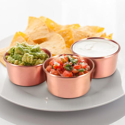 Ramekin Sauce Dipping Bowl Mini Sauce Cups Pudding Condiment Cups for Home Party Restaurant (Rose Gold 12PCS 60ml)