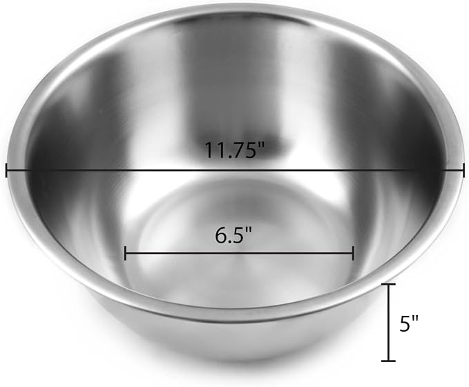 Fox Run Stainless Steel Mixing Bowl, 6.25 & 10.75 Quart Mixing Bowl Set | - Image 5