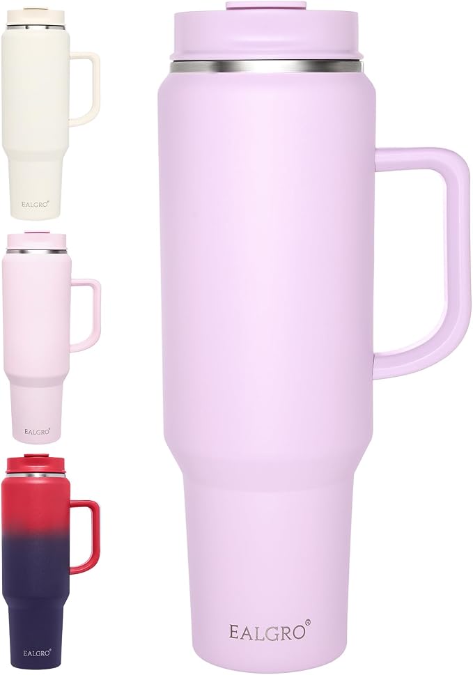 EALGRO 50 oz Tumbler with Handle, Insulated Tumblers with Lid and Straw | by EALGRO