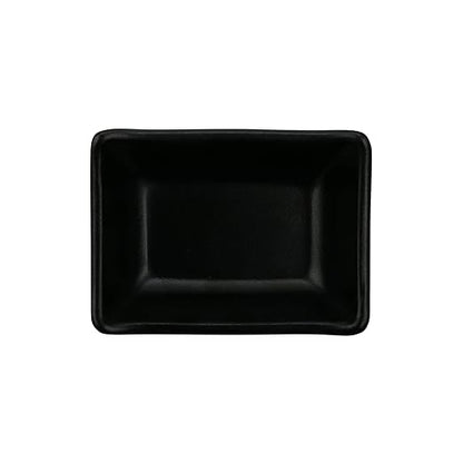 G.E.T. SD-3828-BK Black 2 oz, 3.75" x 2.75" Sauce Dish Nara, Melamine (Pack of 12)