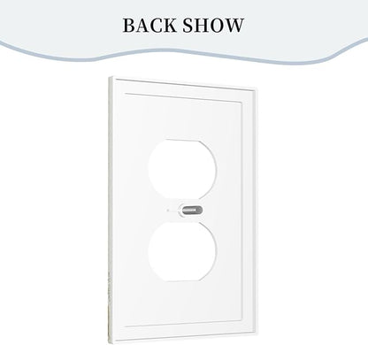 Outlet Covers Wildflower Botanical Plant Herbs Flower 1 Gang Duplex Light Switch Cover Plate Decorative Wall Plates Electrical Switchplate Receptacle for Bathroom Livingroom Decor（2 Pack）