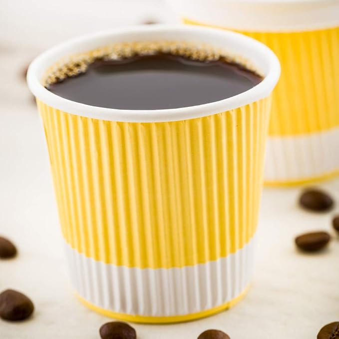 4 oz Light Yellow Paper Coffee Cup - Image 8