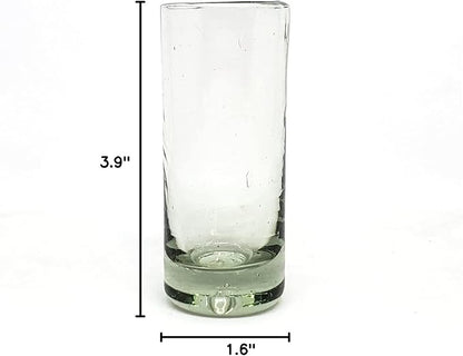 Clear 2 oz Tequila Shot Glasses (set of 6), Recycled Glass, Lead-free, Toxin-Free (Shot)