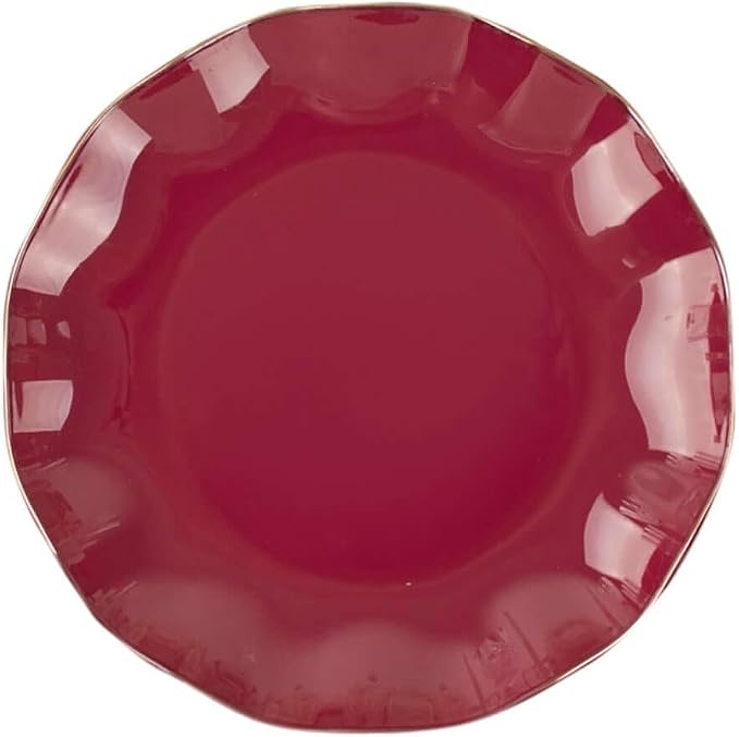 Efavormart 10 Pack | Burgundy 6" Round Plastic Dessert Salad Plates, Disposable - Image 7