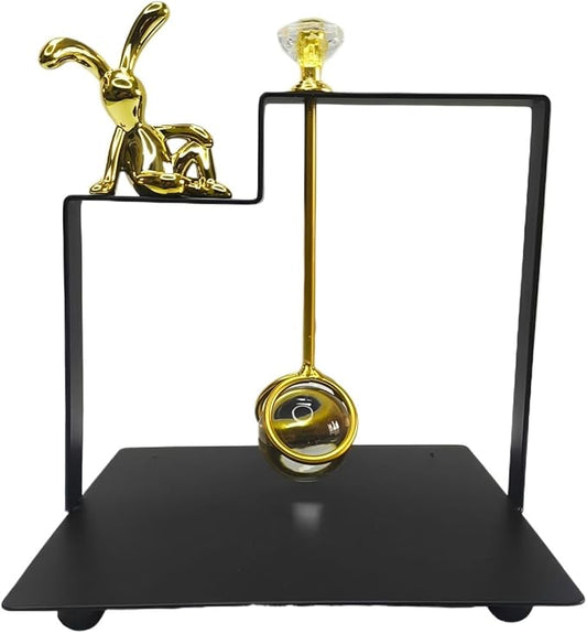 Bunny Napkin Holder for Tabletop, Decorative Square Plastic Rabbit Paper Towel Dispenser - Compact for Kitchen Counter, Home Bar, Farmhouse & Restaurant Table Decor (BLACK)