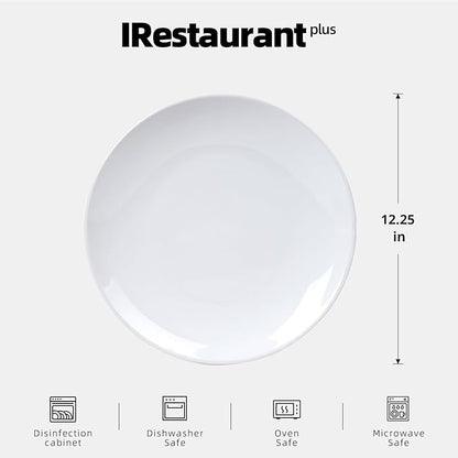 Stoneware Coupe Commercial Grade Dinnerware, Bright White, Plate 12.25", Case of 12