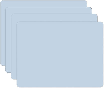 Silicone Placemats, Food-Grade Non-Slip Waterproof, Dining, Stain Resistant, Countertop Protector, Kitchen Counter Mat, Heat Resistant, Baking mat Dishwasher Safe (15.7x11.8Inch-4pack, Blue)