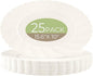 U-QE 25 Count Ivory Christmas Plastic Plates - 15.6 inch Oval Plates Disposable Plates Heavy Duty For Big Eaters, Ivory Disposable Platters Ideal for Christmas, Party, Picnic and Weddings