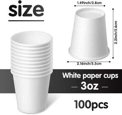 3 oz 100 Pack Disposable Paper Cups, Bathroom Mouthwash Cups | Espresso - Image 2