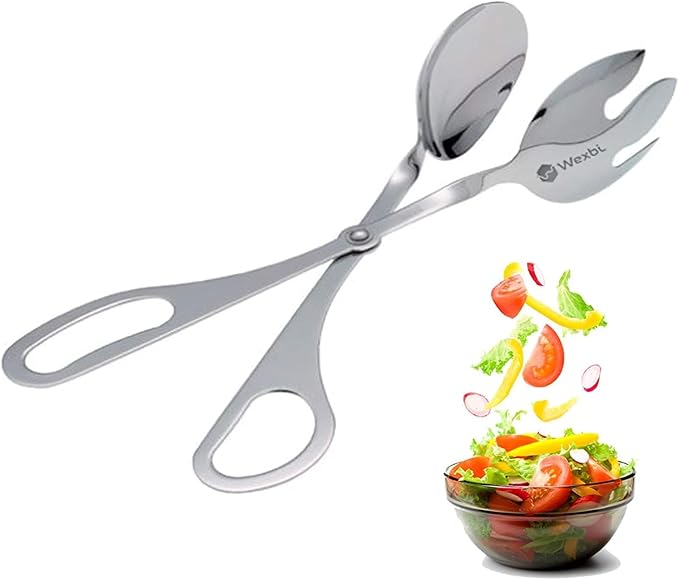 Salad Tongs 10-Inch – Heavy Duty Stainless Steel Serving Tongs by Unknown