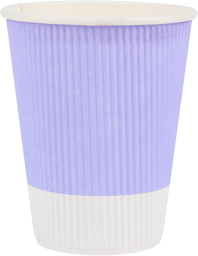 12 oz Light Purple Paper Coffee Cup - Image 4