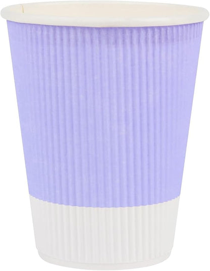 12 oz Light Purple Paper Coffee Cup - Image 4