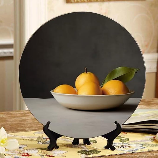 Minimalism Ceramic Display Plate 10-inch Round, Home Decor with Stand & Hook DP-253561201