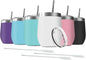 6 Pack 12 oz Stainless Steel Wine Tumbler by Deitybless
