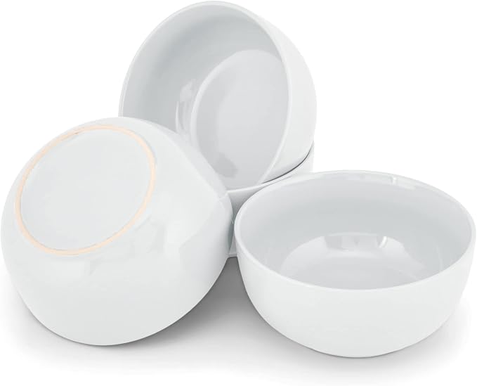 Elanze Designs Bistro Glossy Ceramic 6.5 inch Dinnerware Bowls Set of 4 - Image 5