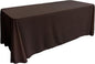 LA Linen Polyester Poplin Washable Rectangular Tablecloth, Stain and Wrinkle Resistant Table Cover 90x132, Fabric Table Cloth for Dinning, Kitchen, Party, Holiday 90 by 132-Inch, Brown