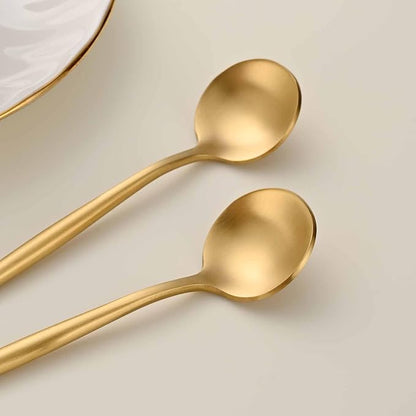 5.1 Inches Satin Gold Coffee&Tea Spoons, Small Demitasse Spoon, Mini Spoons - Image 4