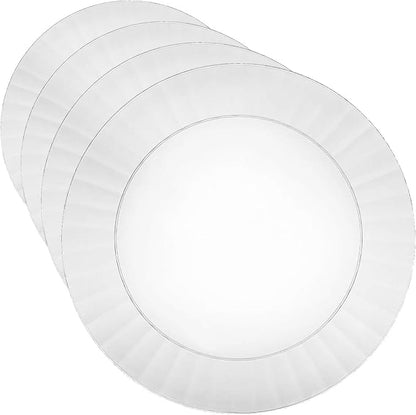 Party Essentials Deluxe Quality Hard Plastic 70 Count Round Party/Salad Plates by PartyEssentials