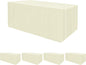 HolidayIdeas 4 Pack Fitted Table Clothes - 48 x 24 Inch - Butter Cream Rectangle Tablecloths for 4 Foot Tables, Polyester Fabric Folding Table Covers for Parties, Holiday Dinner, Wedding, Trade Show