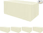 HolidayIdeas Fitted Table Covers - 96 x 30 Inch - Butter Cream 4 Pack Rectangle Tablecloths for 8 Foot Folding Tables, Parties, Holiday Dinner, Wedding, Trade Show