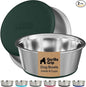 GORILLA GRIP Dog Bowls, Food Grade 304 Stainless Steel, Holds 8 Cups Each Food by Unknown