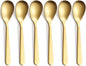 Matte Gold Demitasse Espresso Spoons, Stainless Steel Satin Finish Coffee Spoons, Mini Teaspoons, Sugar Spoons, 4.7-inch, Set of 6, 6-PIECE