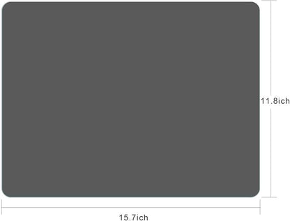 Silicone Placemats, Food-Grade Non-Slip Waterproof, Dining, Stain Resistant, Countertop Protector, Kitchen Counter Mat, Heat Resistant, Baking mat Dishwasher Safe (15.7x11.8Inch-4pack, Gray)