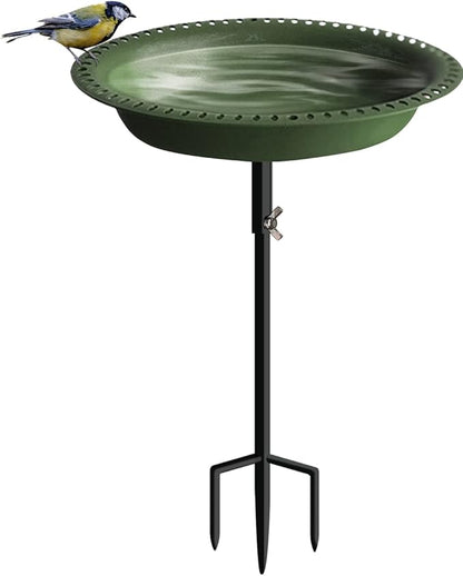 Koutemie Bird Bath for Outside 1-¼ Gallon Detachable, Deep Green, 29 Inch | by Koutemie