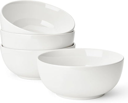 Sweese Ceramic Soup Bowl Set of 4, 29 oz Round Cereal Bowl Stackable Serving by Sweese
