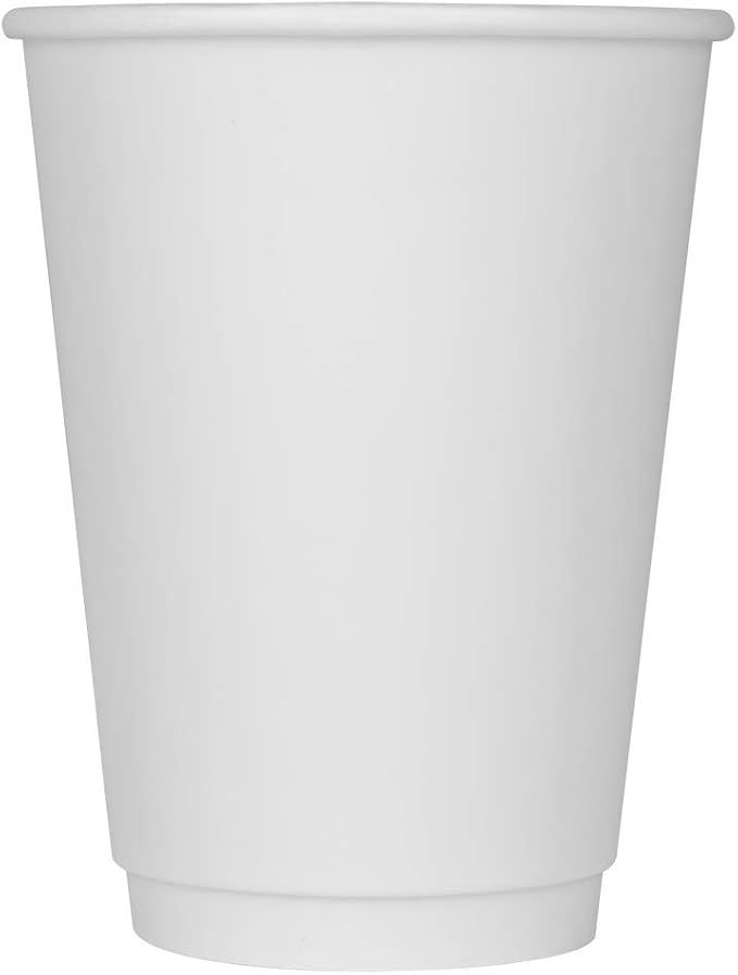 Karat 12 oz Double-Wall Insulated Coffee Cup White Disposable Paper Hot Cup by Karat