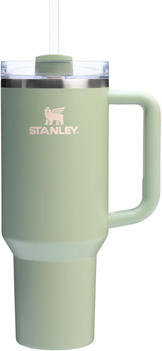 STANLEY Quencher H2.0 Flow State Tumbler, 40 oz, Lichen | Handle and Straw | by Unknown