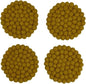 Humble Hilo Handmade Felt Coaster, 3.9 inches, Set of 4 (Ochre)