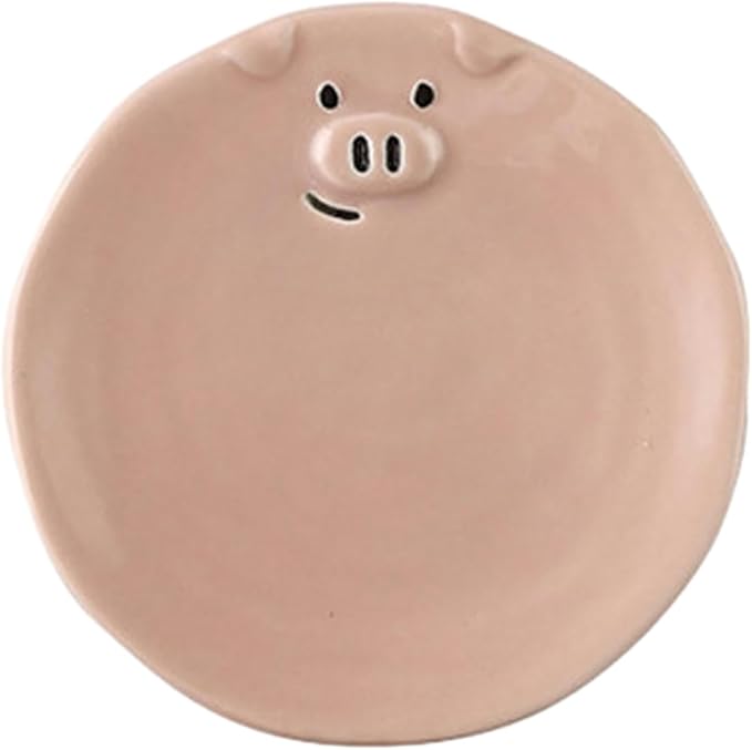 Nordic Style Creative Cute Pink Piglet Dishes, Home Breakfast Ceramic Matte by CAPIJIONG