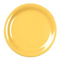 Yanco MS-109YL Mile Stone Narrow Rim Round Plate, 9" Diameter, Melamine, Yellow Color, Pack of 24